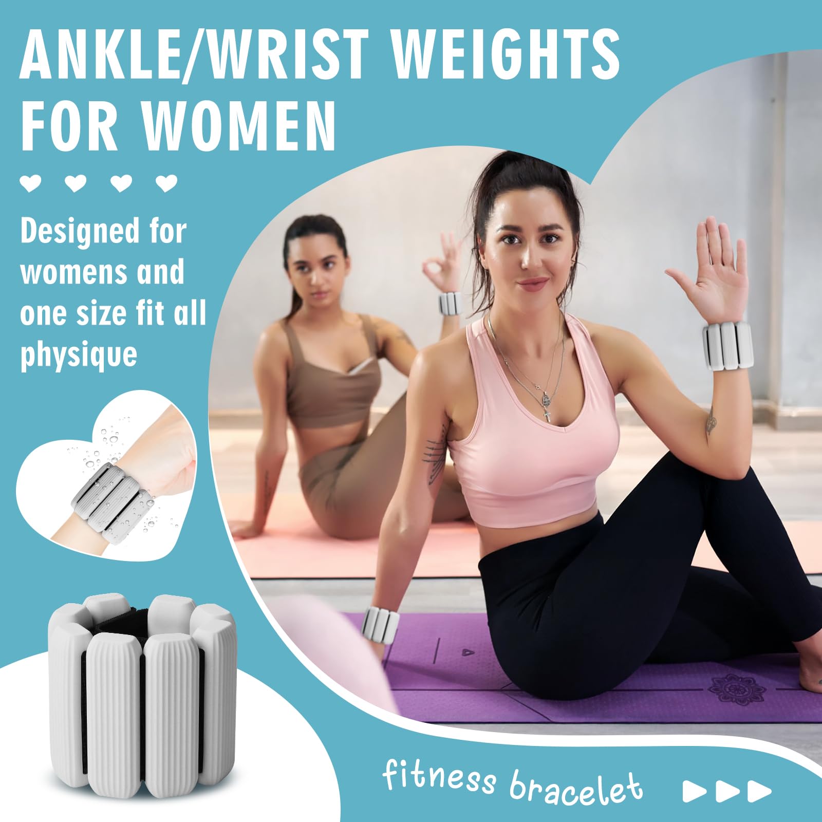 Pesas para Muñecas, Pesas Ajustables para Muñecas y - Imagen 6