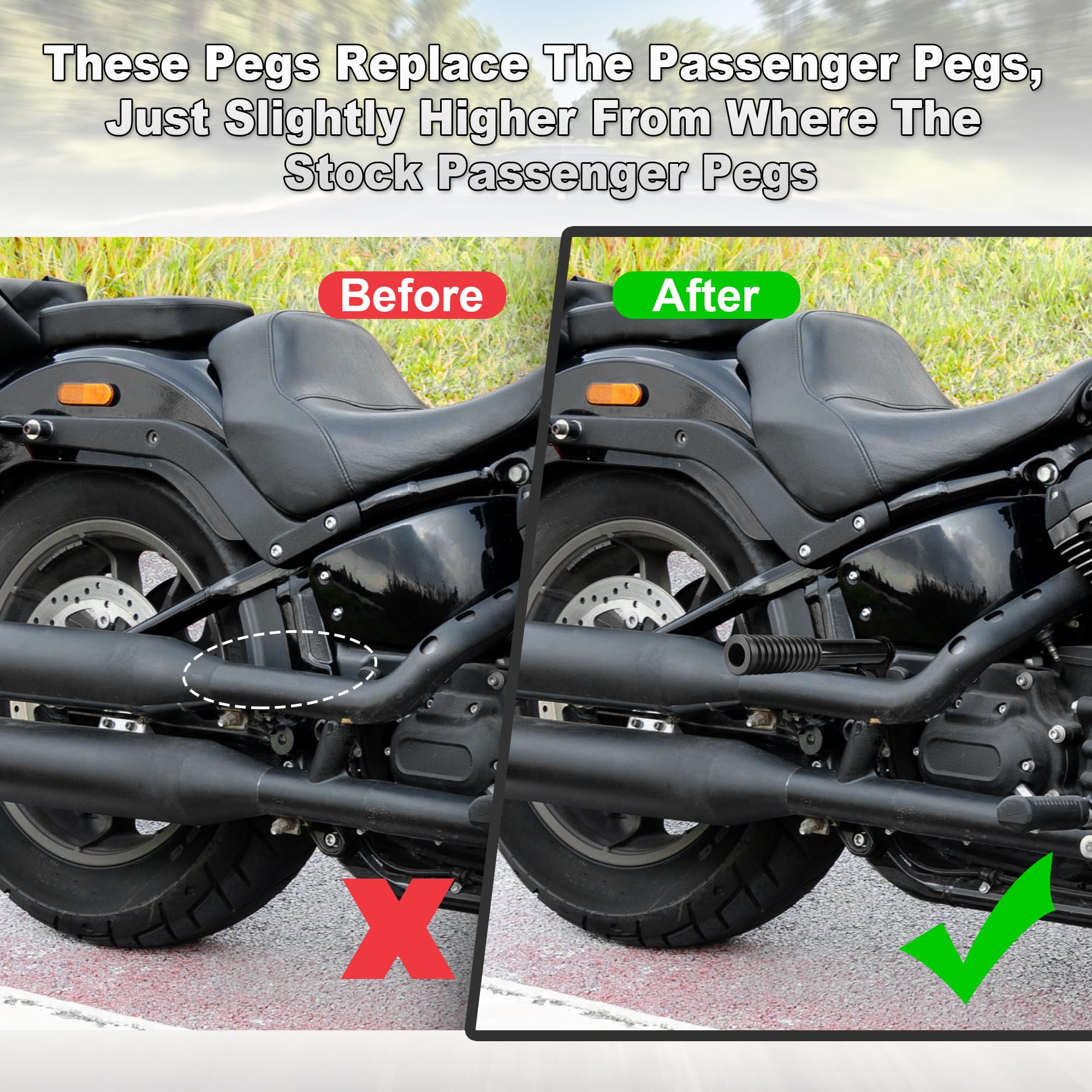 Barra de Protección para Pasajero Trasero para Harley - Imagen 6