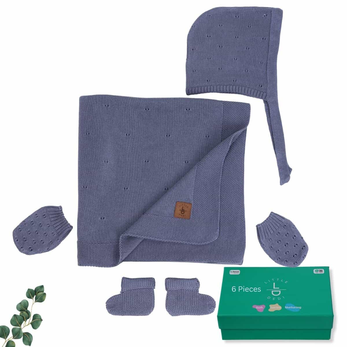 Set de regalo de cobija suave para bebé Little Dedi -