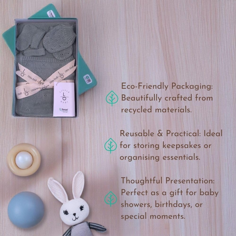 Set de Regalo Little Dedi Mantita Suave para Bebé Verde - - Imagen 9