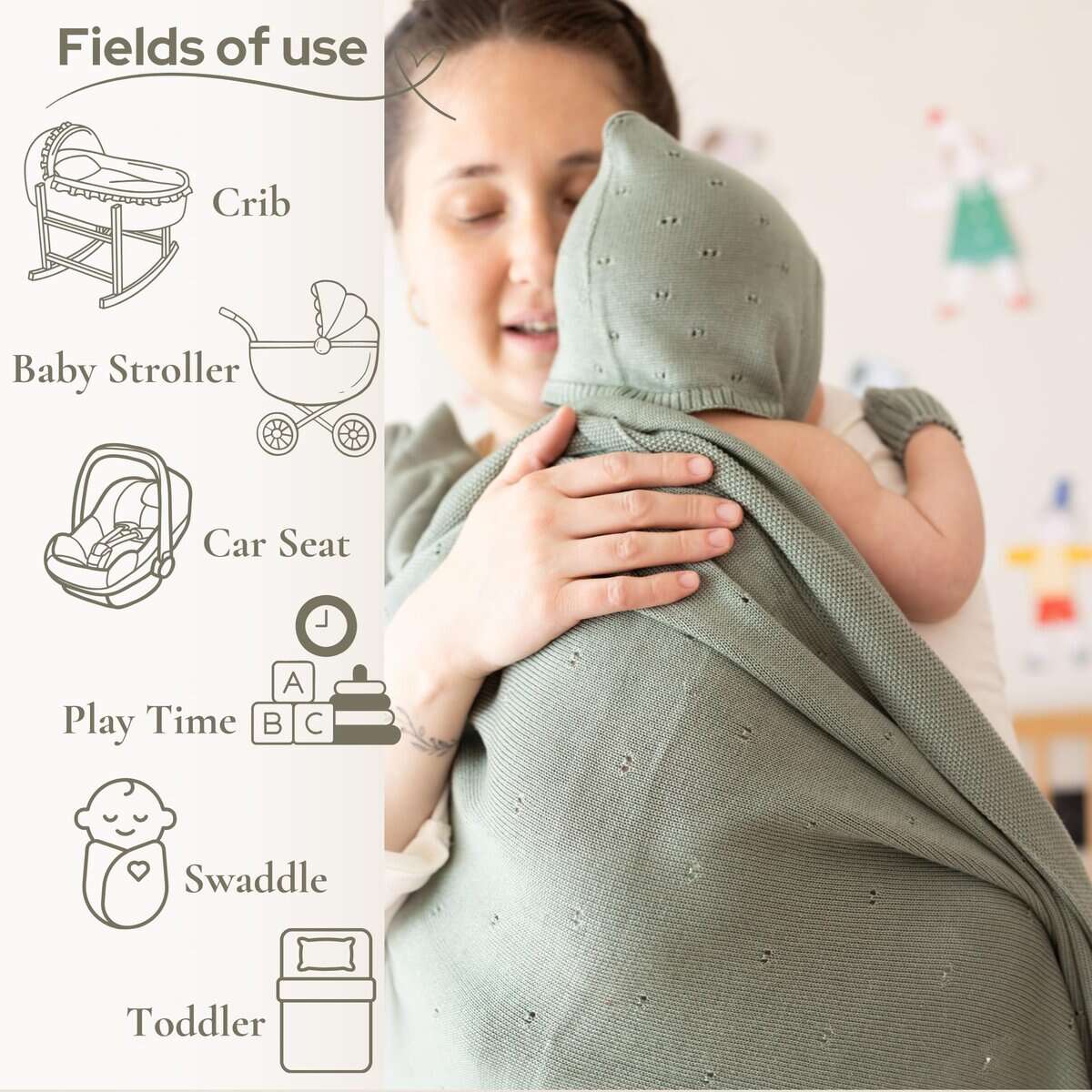 Set de Regalo Little Dedi Mantita Suave para Bebé Verde - - Imagen 6