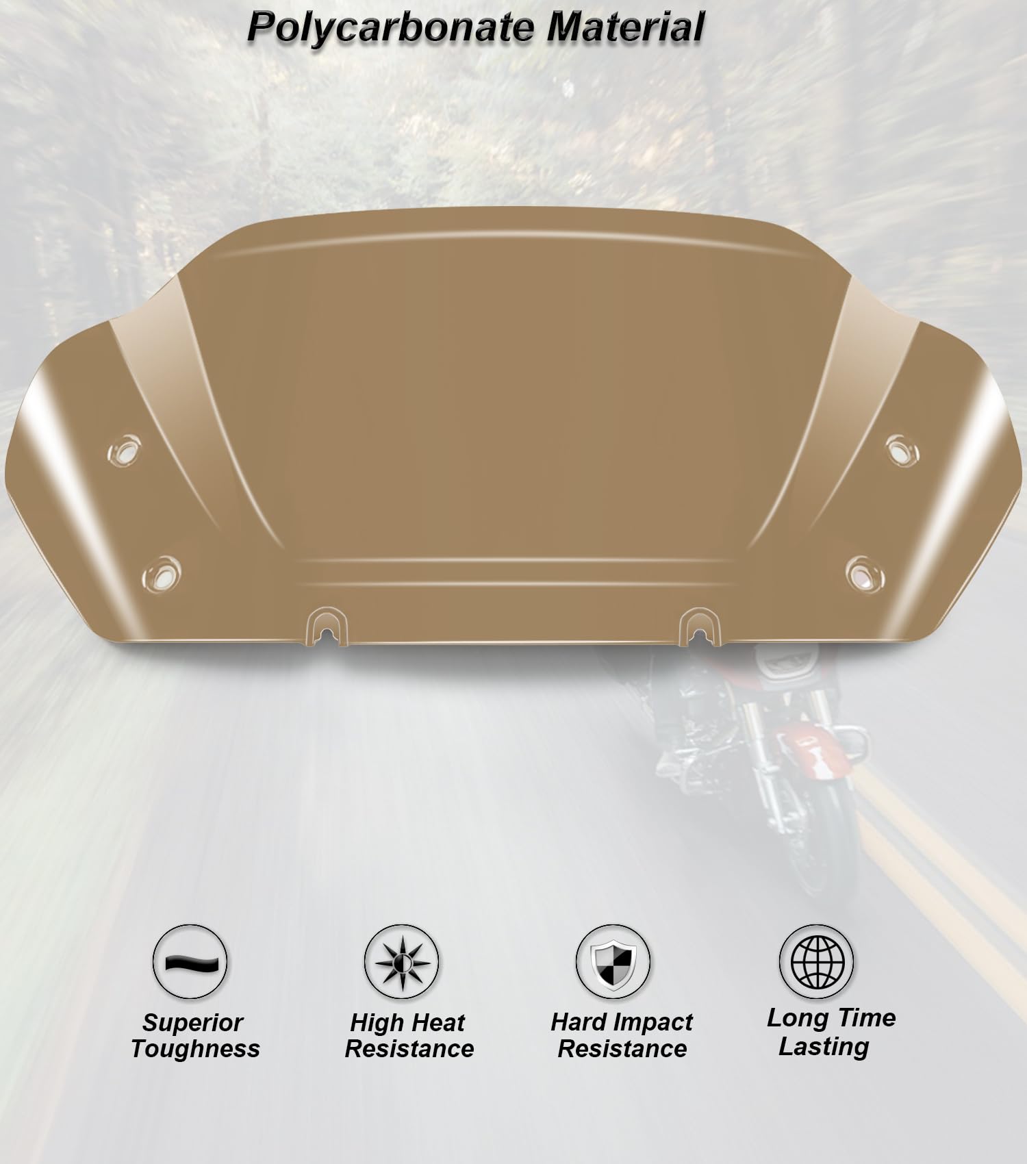 Parabrisas de Onda de 8" para Harley Davidson Touring CVO - Imagen 9