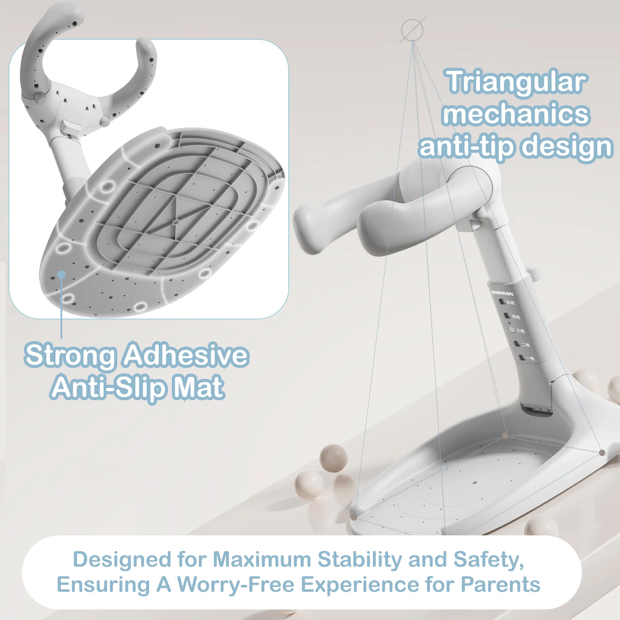 Soporte para Duchas de Bebé con Soporte Ajustable - - Imagen 6