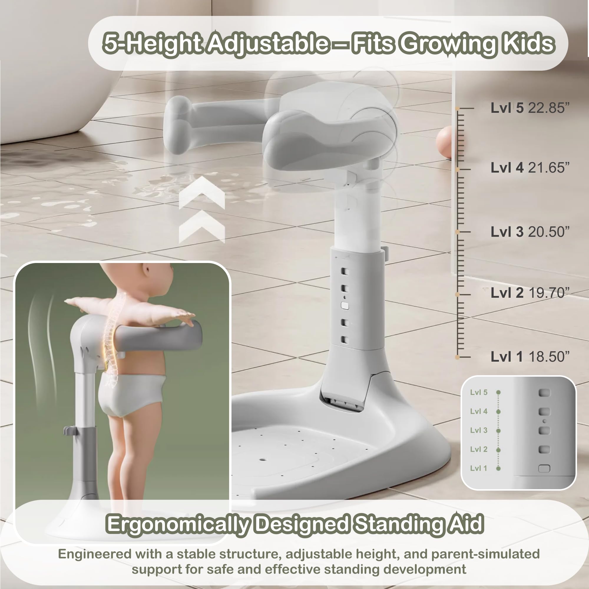Soporte para Duchas de Bebé con Soporte Ajustable - - Imagen 5