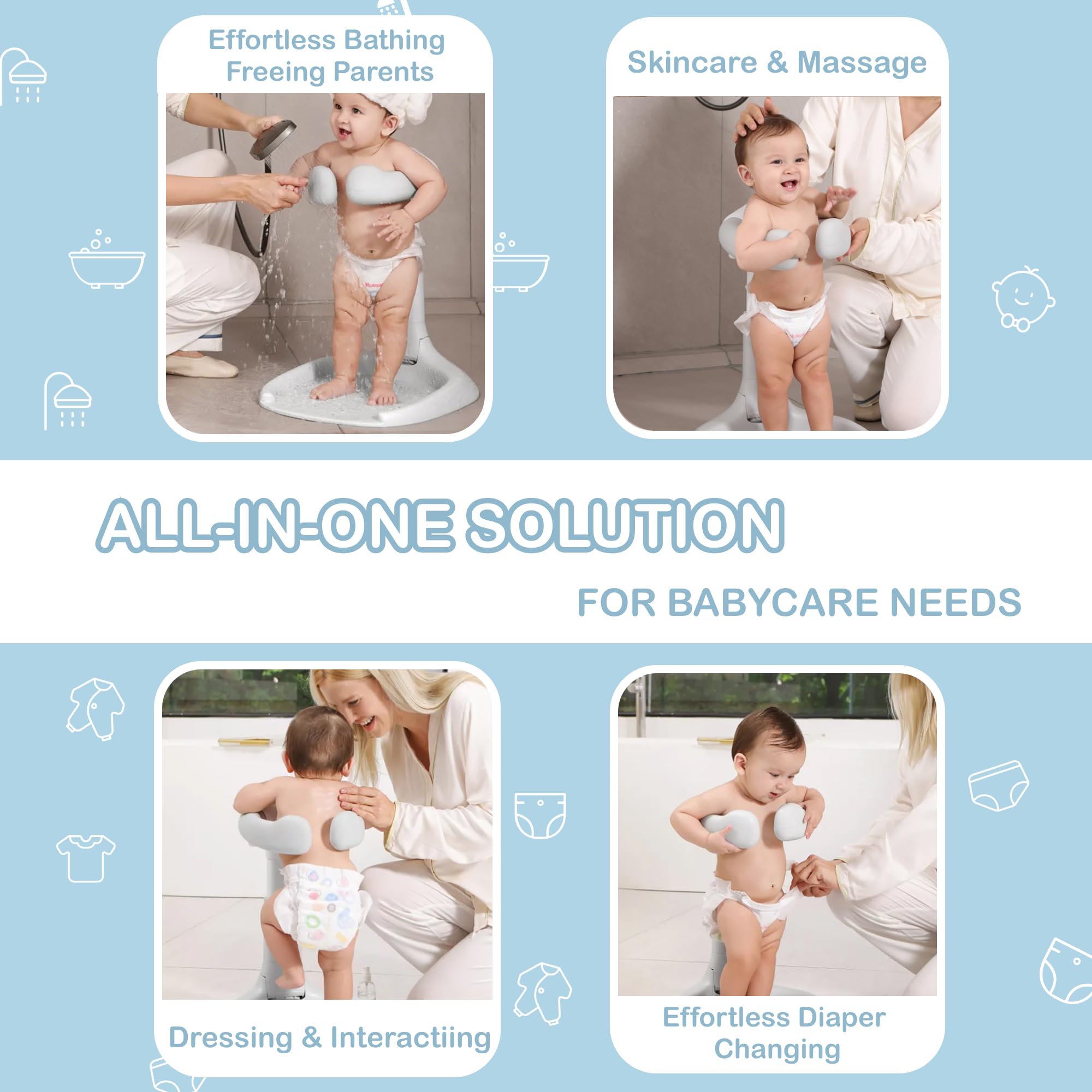 Soporte para Duchas de Bebé con Soporte Ajustable - - Imagen 4