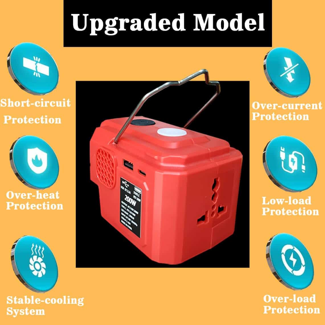 Inversor de Energía UUIRSTY de 200W para Batería Craftsman - Imagen 4