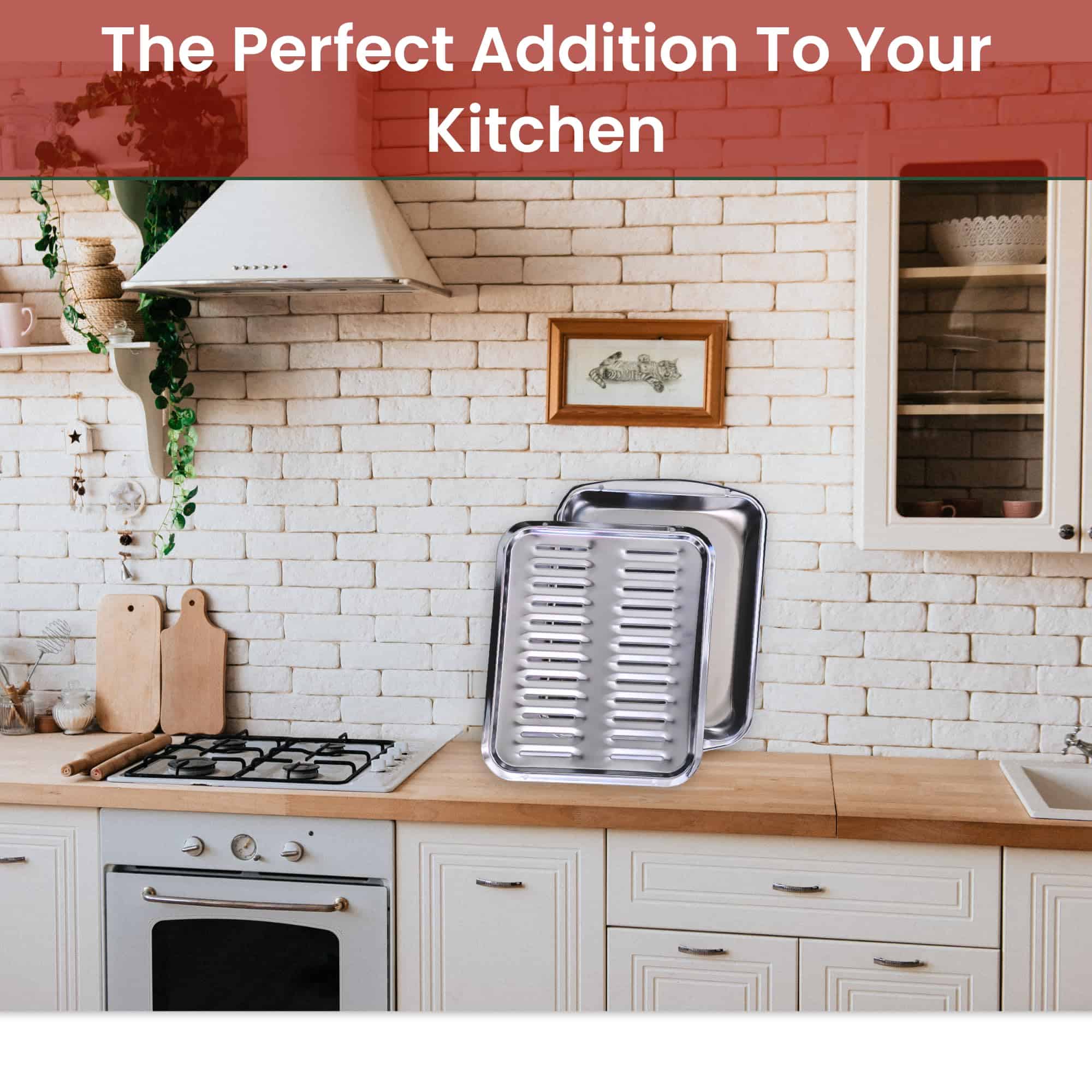 Bandeja de Asador para Horno 16� x 13� - Bandeja para Asar - Imagen 5