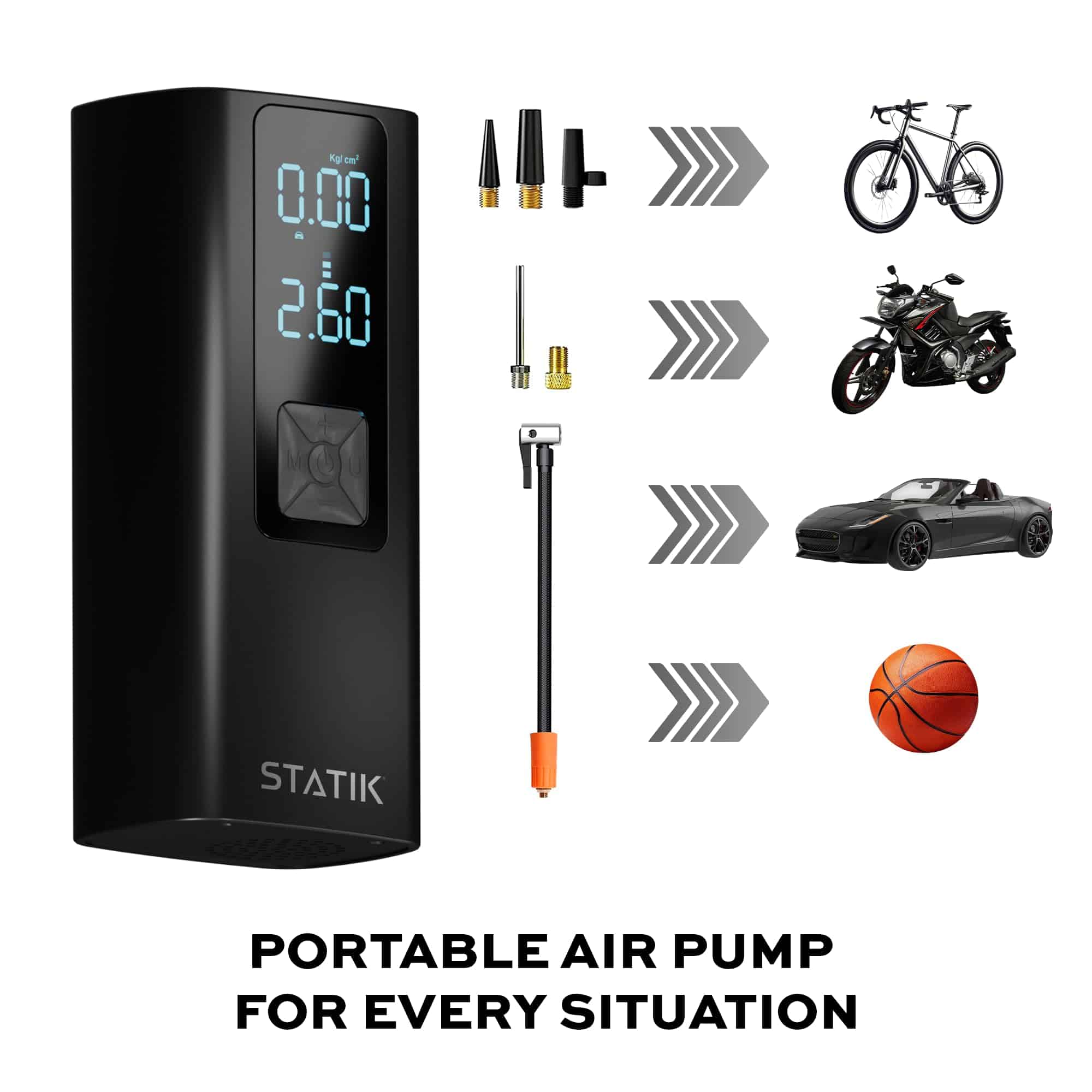 Inflador de neumáticos de coche STATIK TireHero, compresor - Imagen 4
