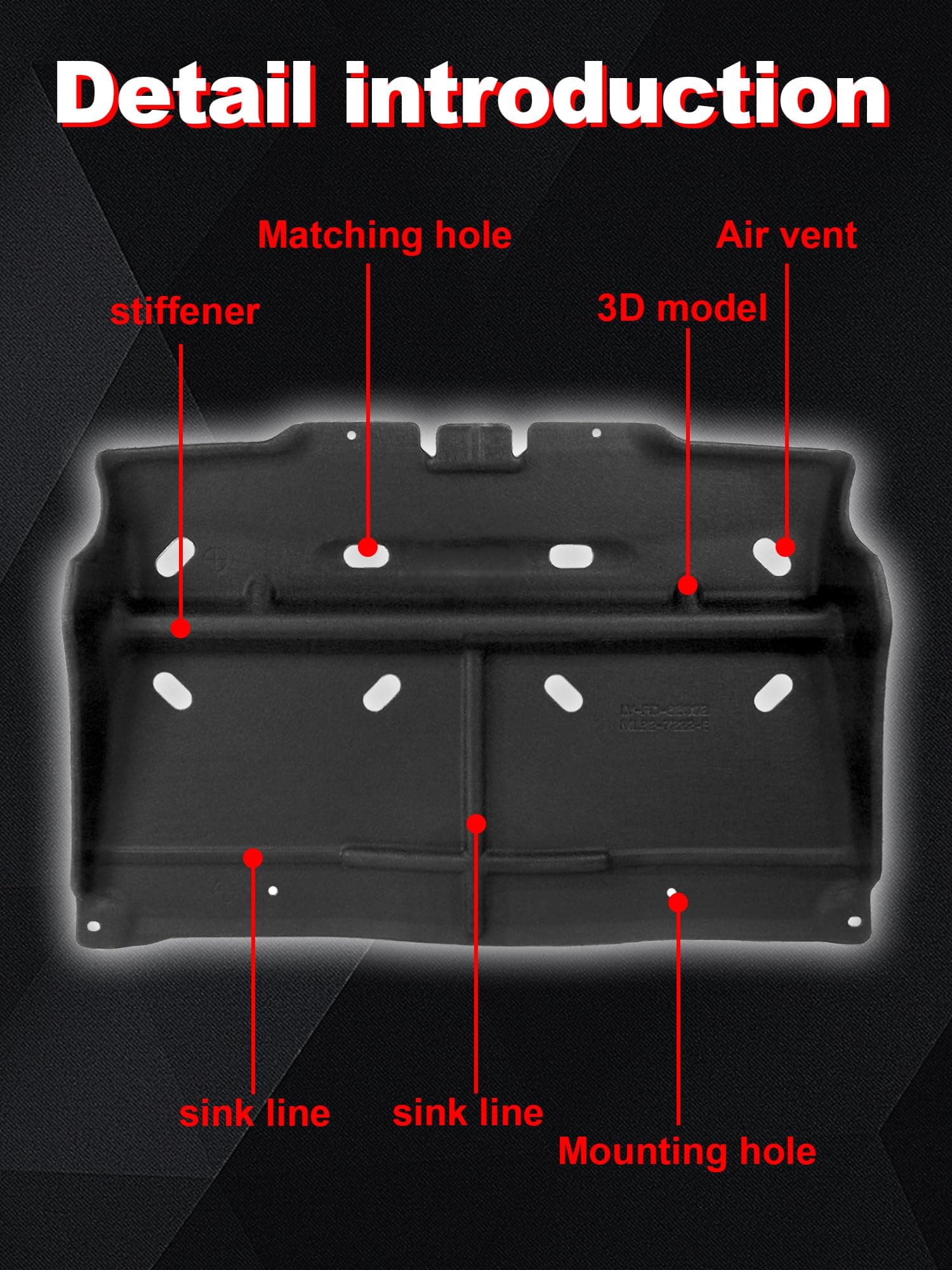 Cubierta de tablero de motor Xongjojo ML3Z-7222-D - Imagen 4
