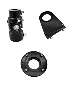 Columna de dirección de aluminio negra X-AVION con descenso