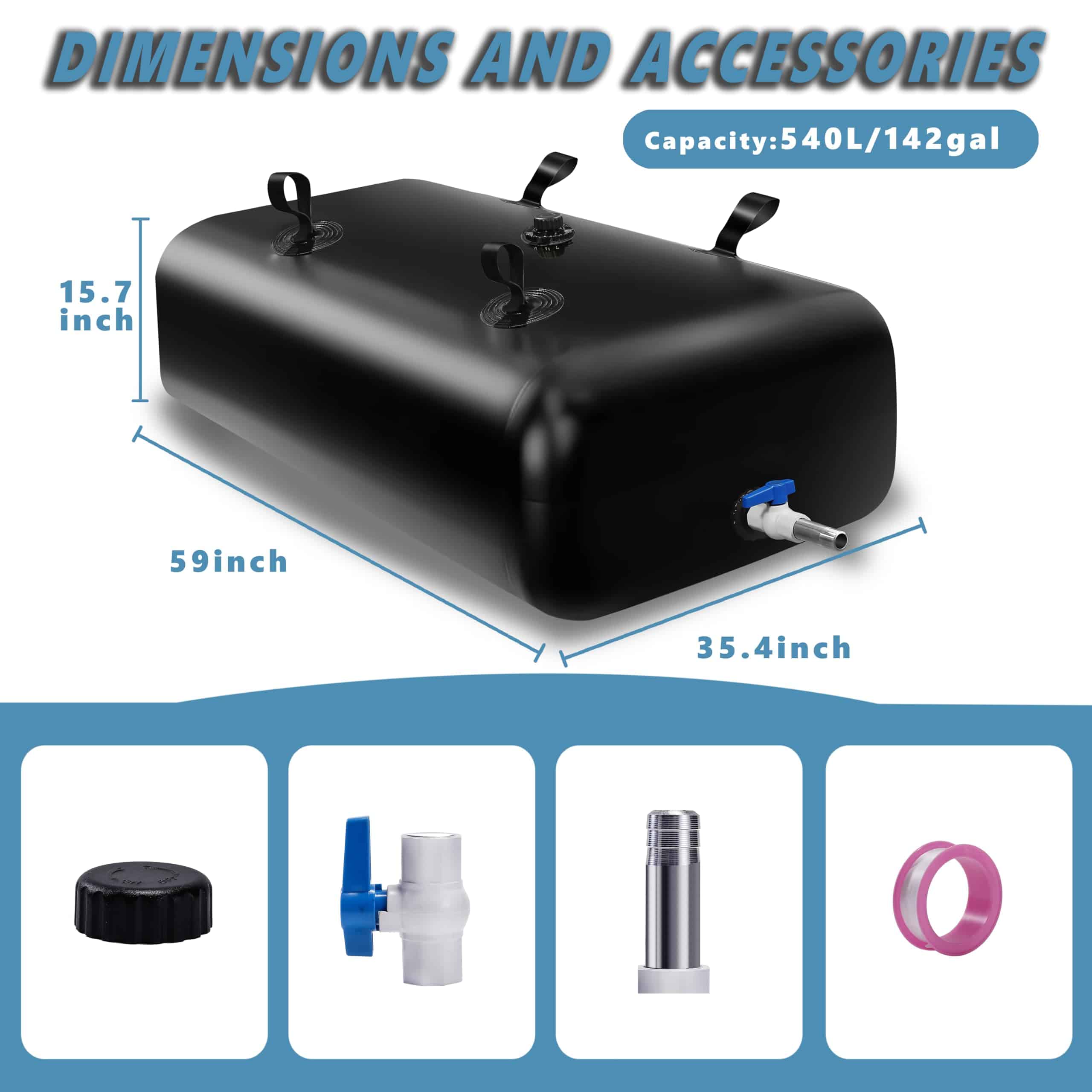 Tanque de bolsa de agua plegable portátil GHOSOONE 540 - Imagen 3