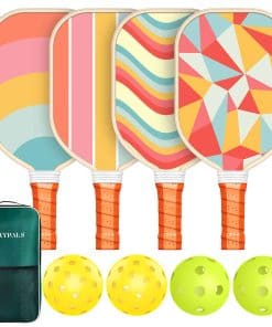 Juego de Paletas de Pickleball, Set de 4 Paletas Lindas