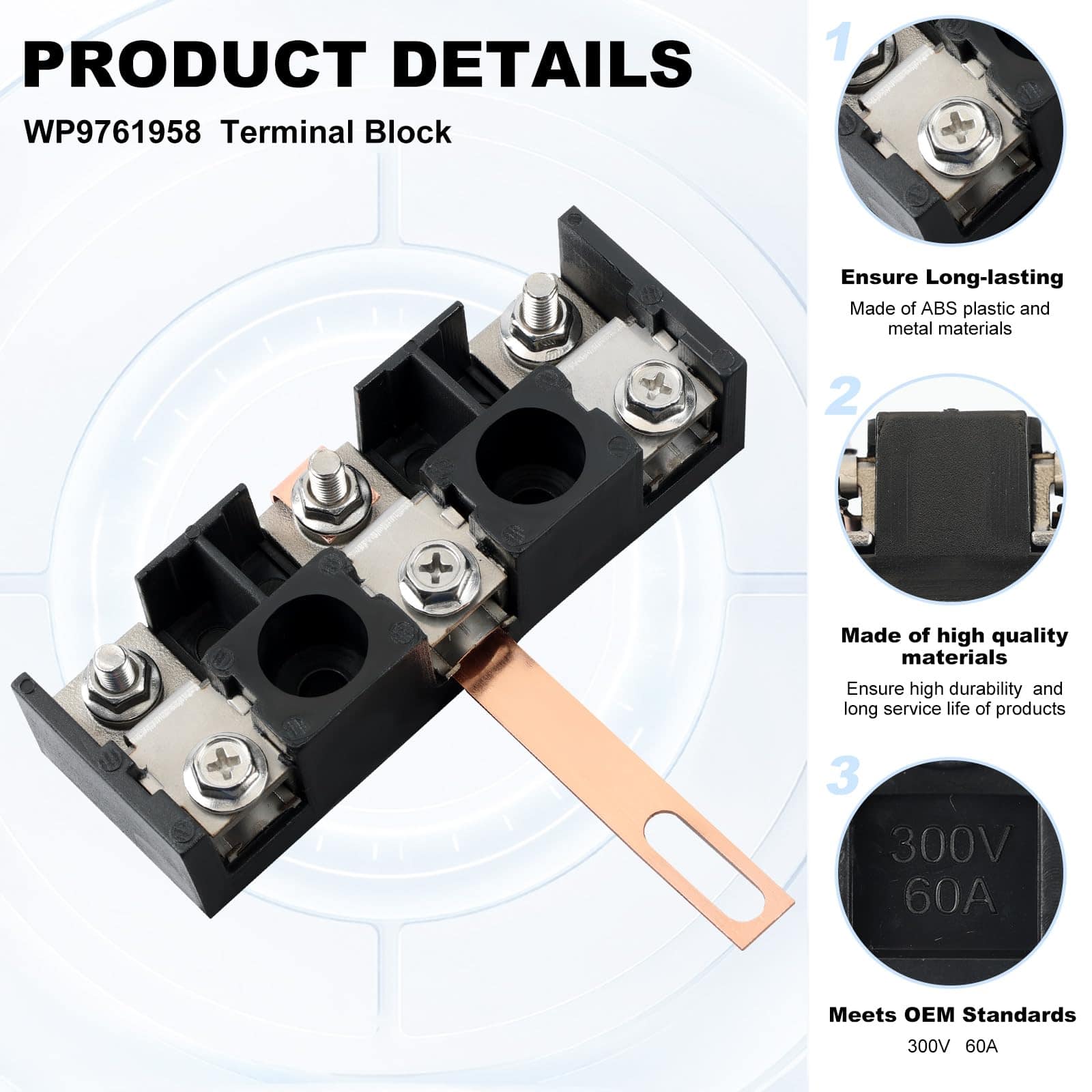 Bloque Terminal de Horno WP9761958, Reemplaza a 5303935238 - Imagen 3