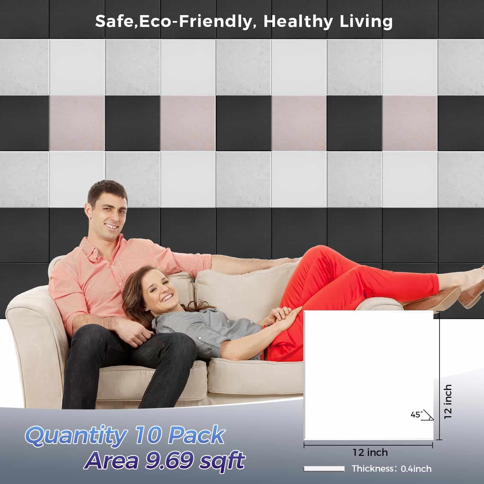 Panel Acústico de Microfibra BSHEAD, Autoadhesivo, 10 - Imagen 4