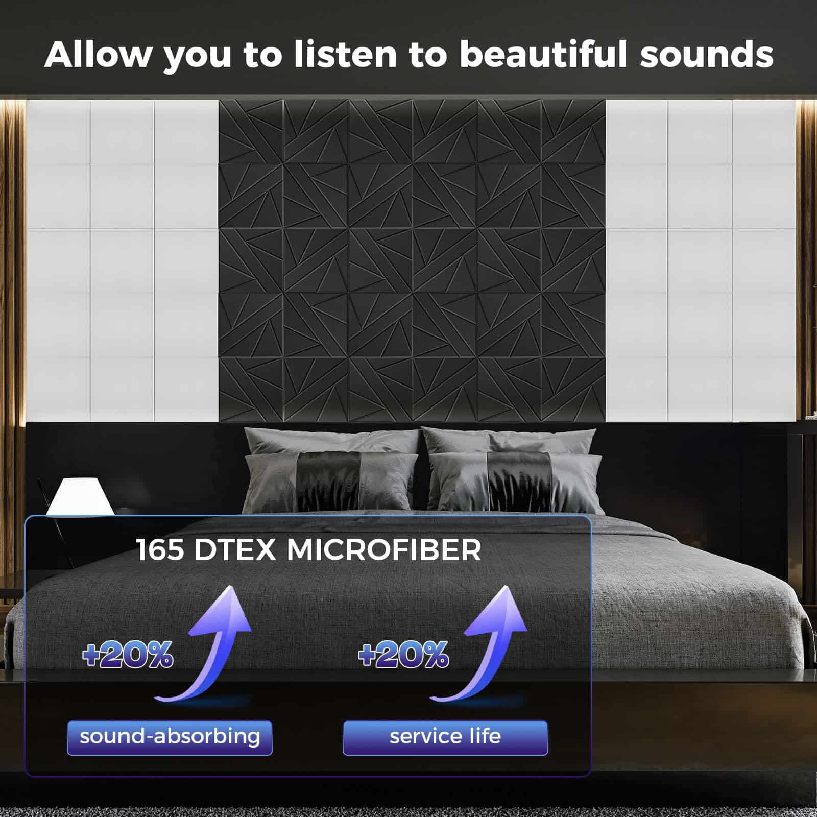 Panel Acústico de Microfibra BSHEAD, Autoadhesivo, 10 - Imagen 3