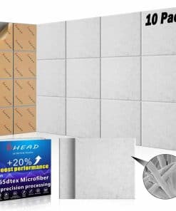 BSHEAD 10 pcs 165dtex Paneles Acústicos de Microfibra