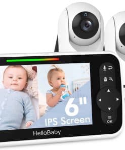 Monitor de bebé de video HelloBaby con pantalla IPS grande