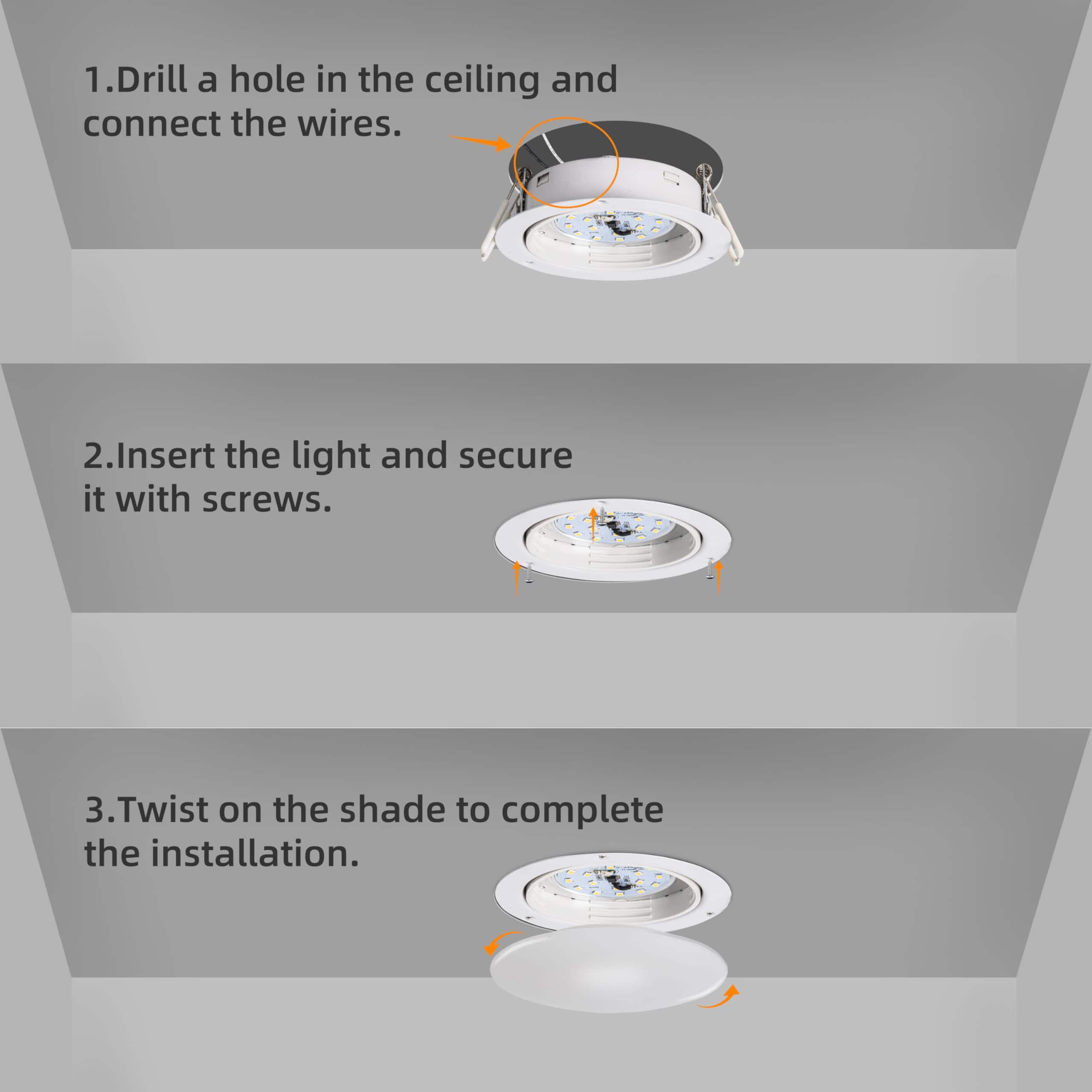Luces interiores de RV RVsmattly 4.5in, luces de puck LED - Imagen 6