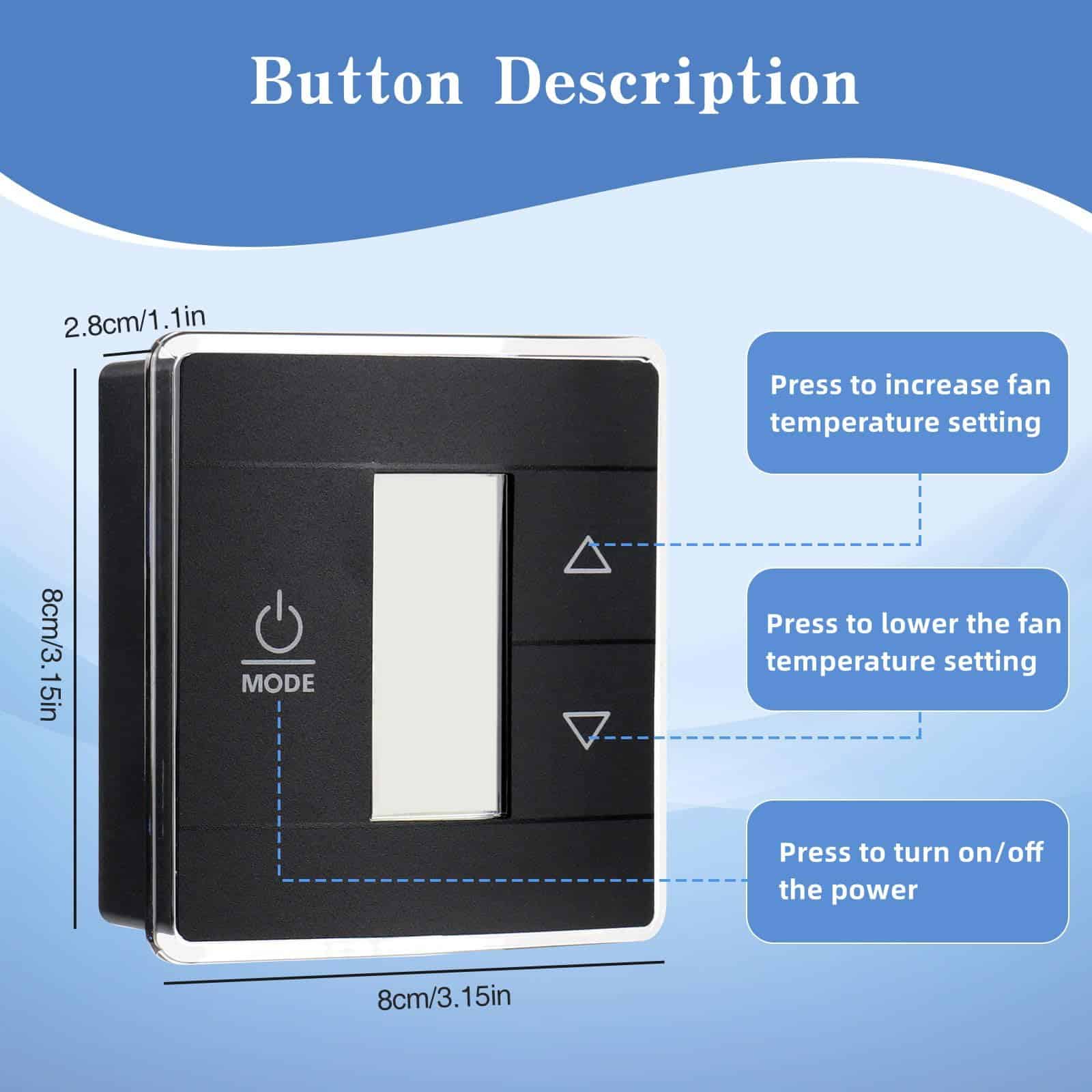 Termostato de Pared de Zona Única YJNAUPAI 3316250.712 RV - Imagen 4