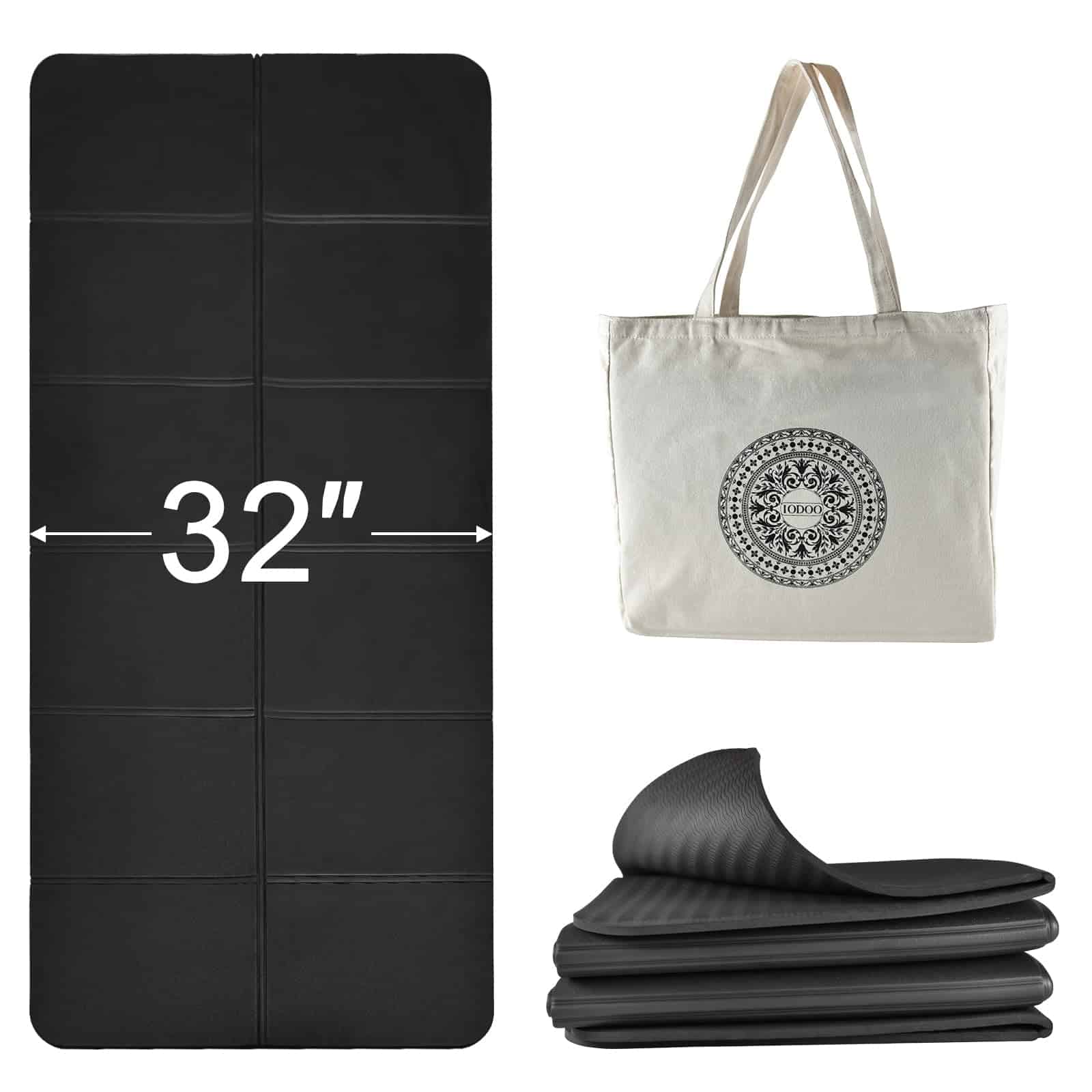 Tapete de Yoga Plegable Iodoo 72" L x 32" W x 0.32 Pulgadas