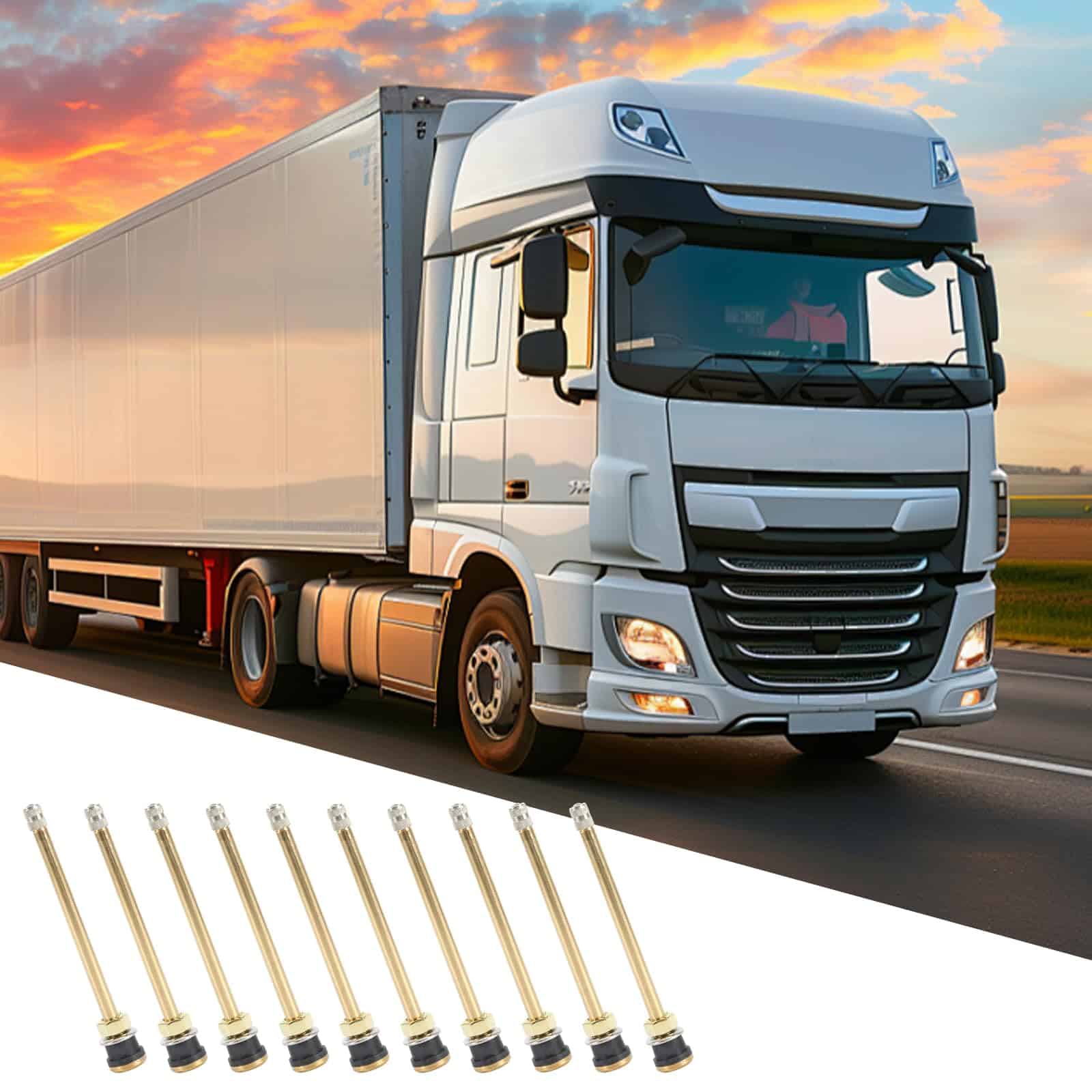 20 Pcs 5in Clamp in Truck Valve Stems, Válvulas rectas para - Imagen 5