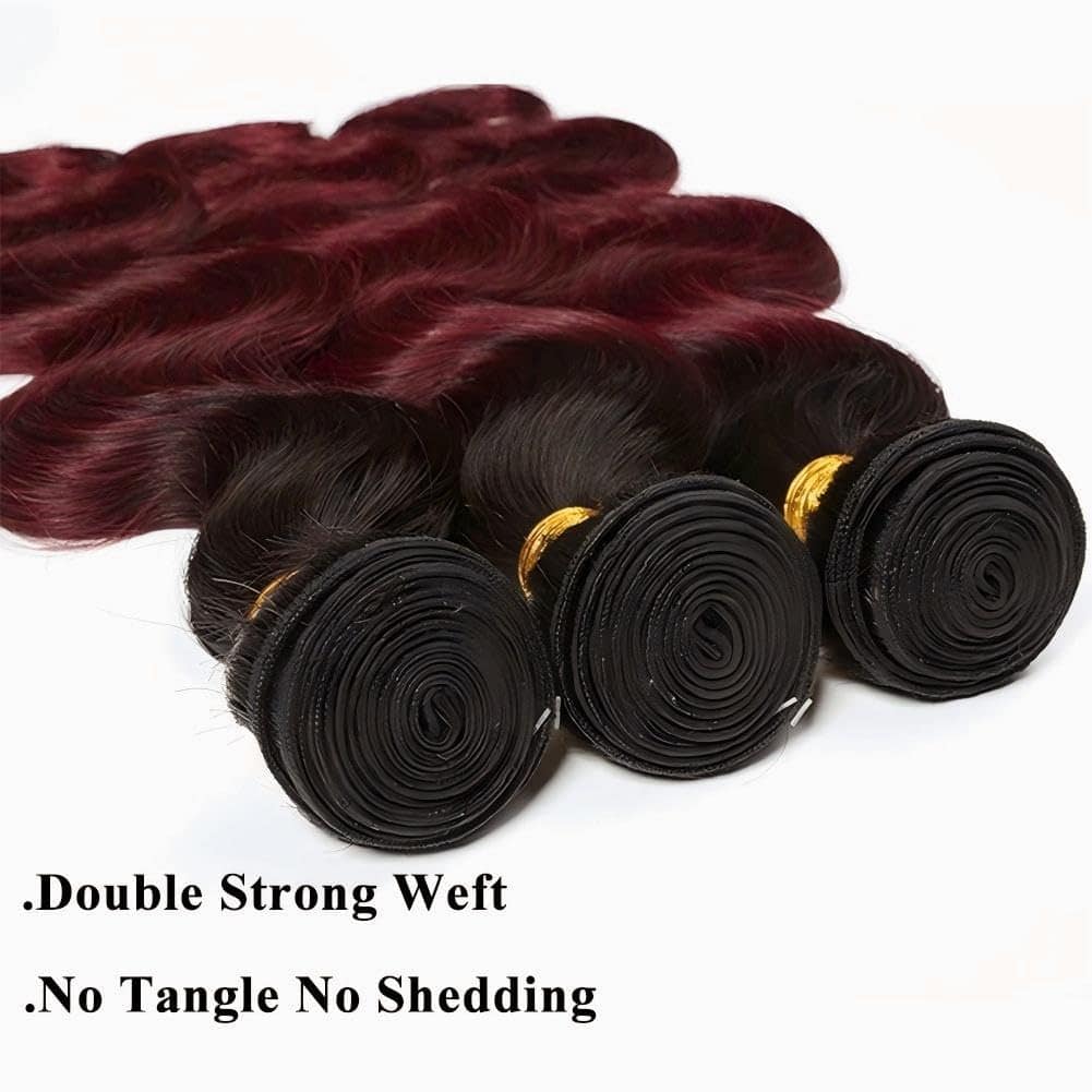 UDesire 1B/99J Ombre Body Wave Mechones de Cabello Humano 3 - Imagen 6