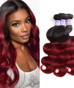 UDesire 1B/99J Ombre Body Wave Mechones de Cabello Humano 3