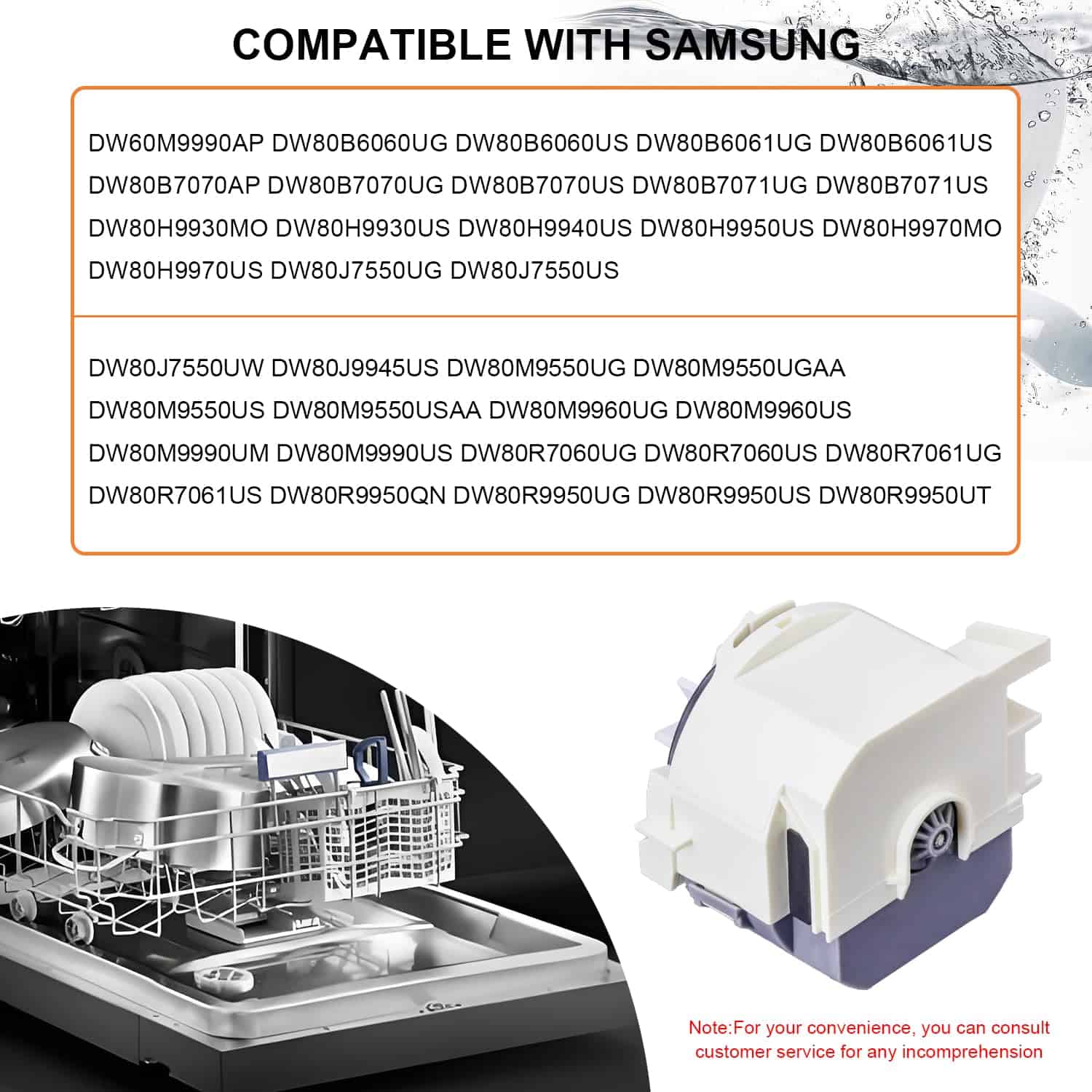 Bomba de Drenaje para Lavavajillas LDNMILES DD31-00016A - Imagen 7