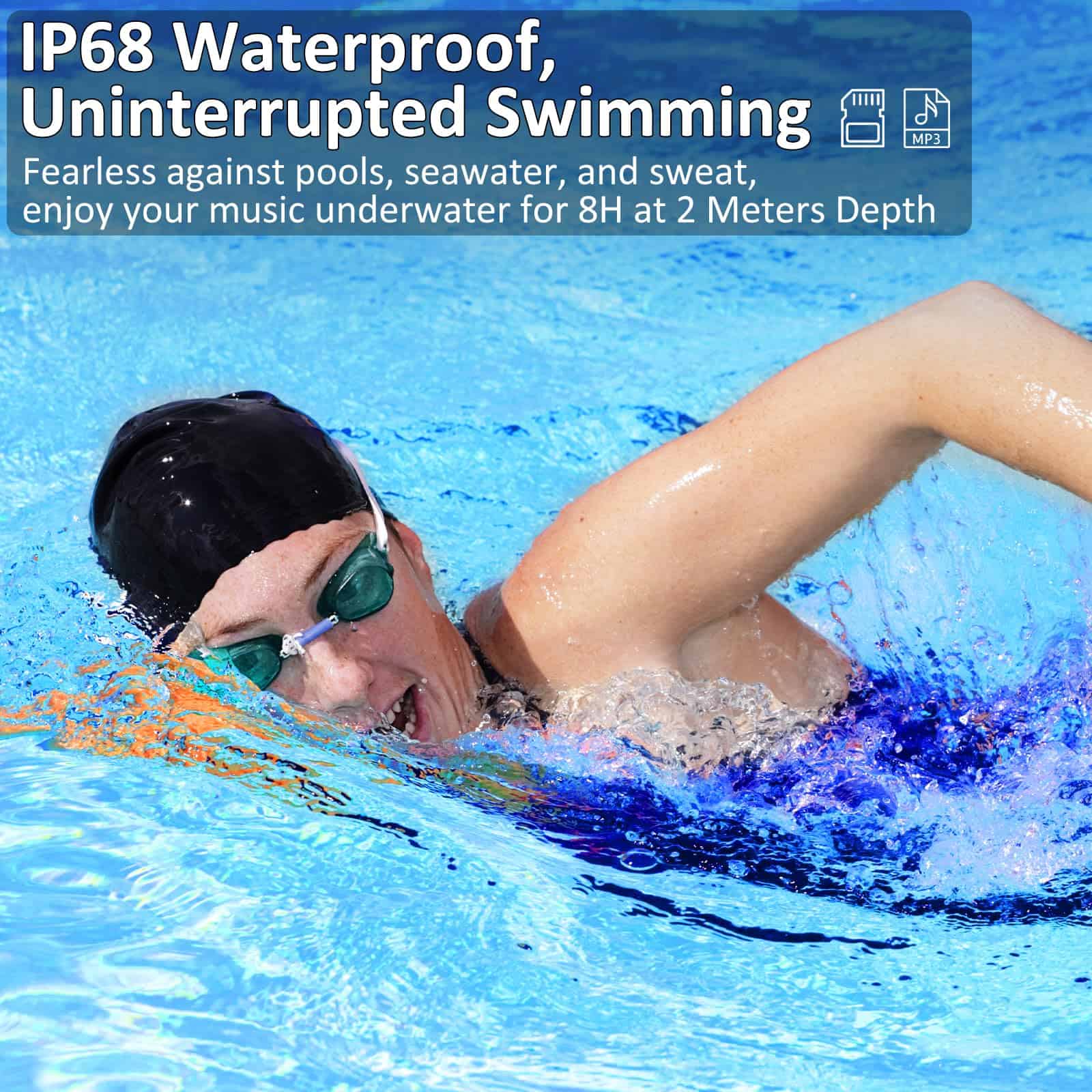 Auriculares de natación KOPIDOE, IP68 Impermeables - Imagen 3