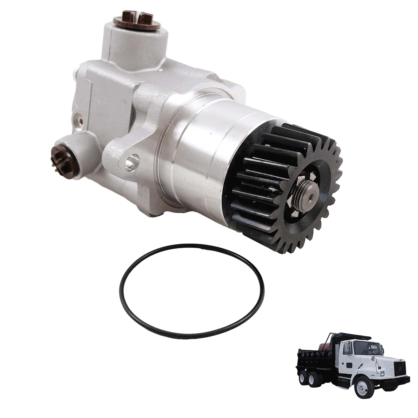 Bomba de dirección asistida compatible con motor Volvo D12