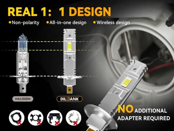 Bombilla para faro antiniebla RIDENOW h1, Súper Brillante - Imagen 4