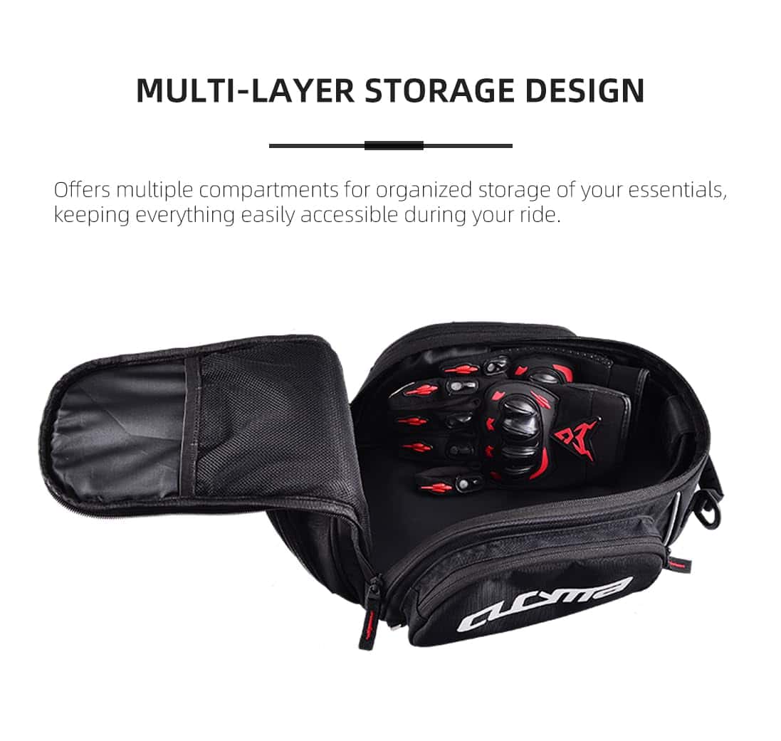 Bolsa de tanque para motocicleta CUCYMA CB-1808 con - Imagen 5