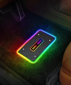 Juego de 2 tapetes para piso de auto con luces LED