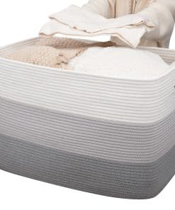 Cesta de manta extra grande OIAHOMY -Gris degradado