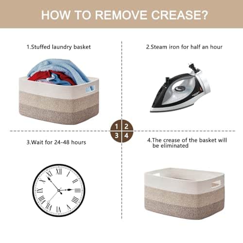 Canasta de cobija extra grande OIAHOMY 118L, Canasta de - Imagen 8