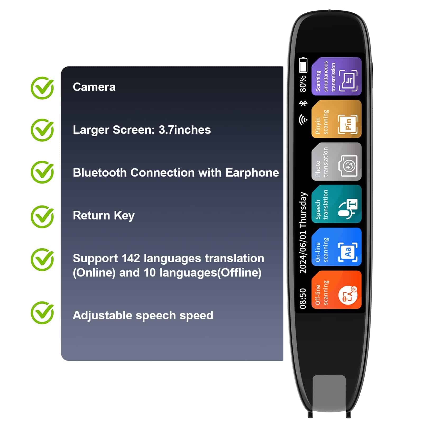 Pluma lectora de escáner para OCR Digital 142 idiomas - Imagen 7
