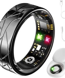 Jawploy Smart Ring Fitness Tracker Sleep -Black