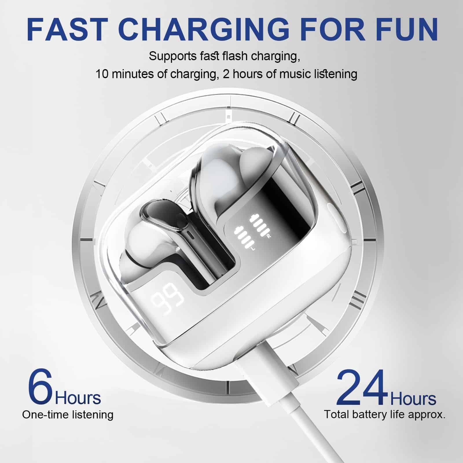 Audífonos Traductores de Idiomas, Audífonos -Blanco - Imagen 5