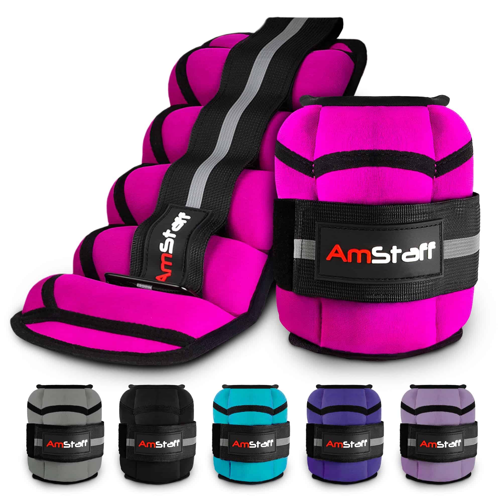 Pareja de Pesas de Tobillo Ajustables AmStaff Fitness 1 Par