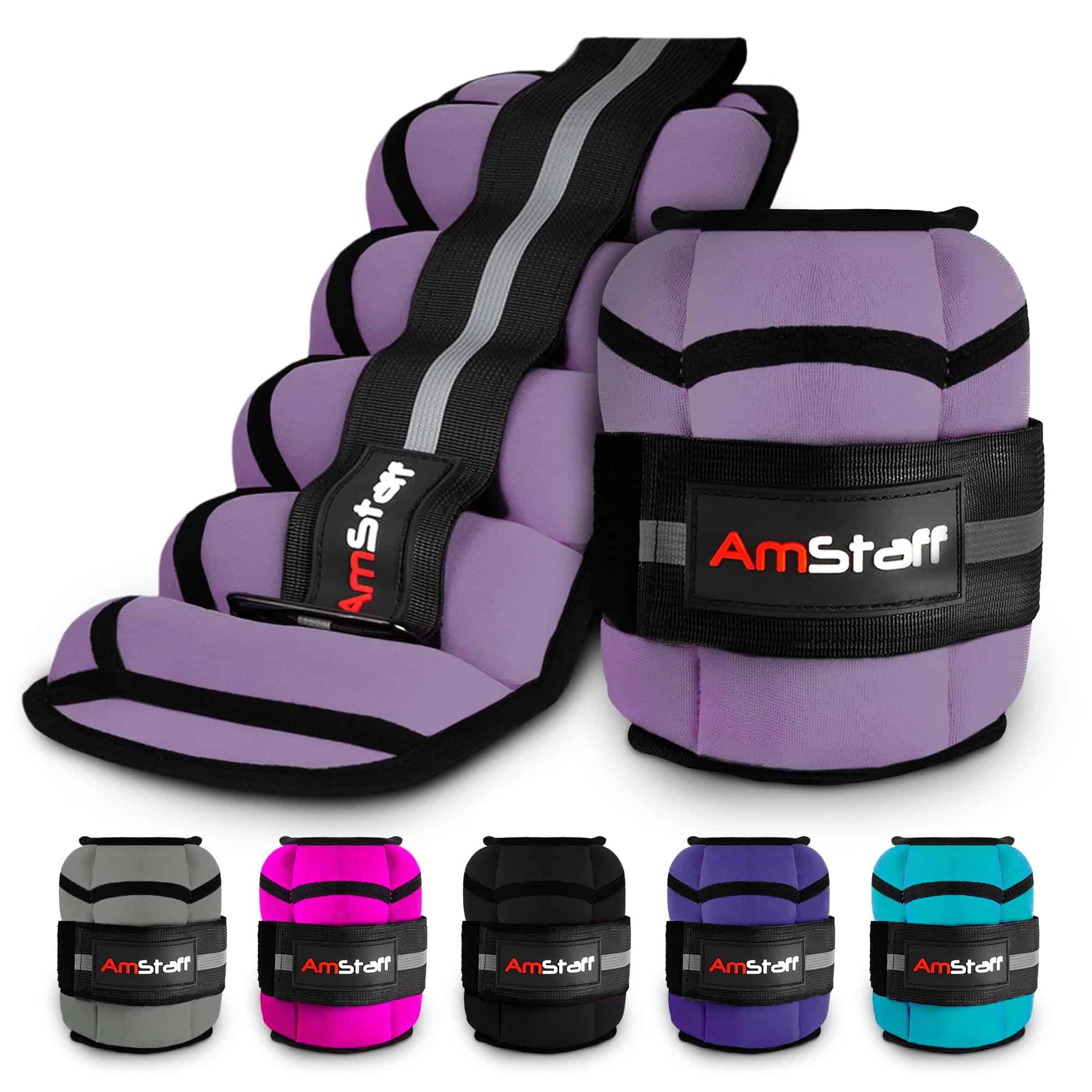 Pesas de Tobillo Ajustables AmStaff Fitness 1 -Lavanda