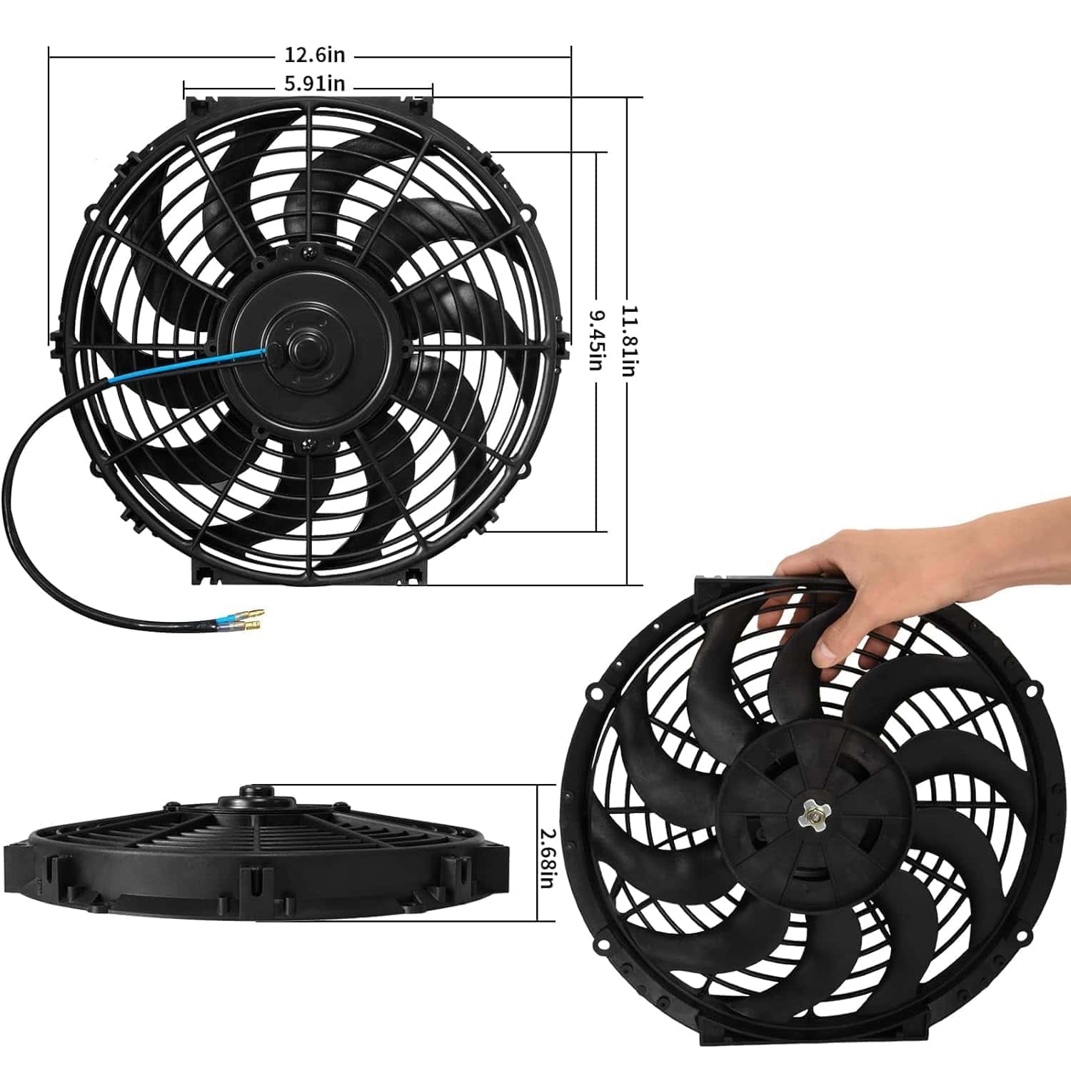 Ventilador de enfriamiento del radiador eléctrico Mupera - - Imagen 3