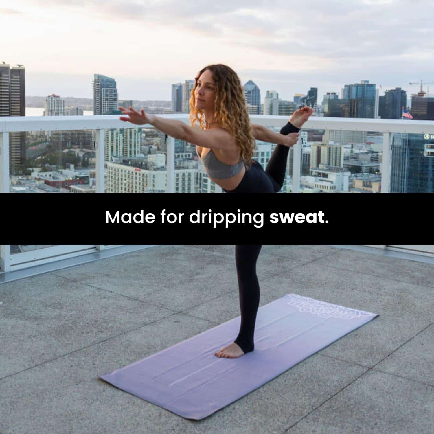 Toalla de Yoga Yoga Drip - Toalla Antideslizante para - Imagen 5