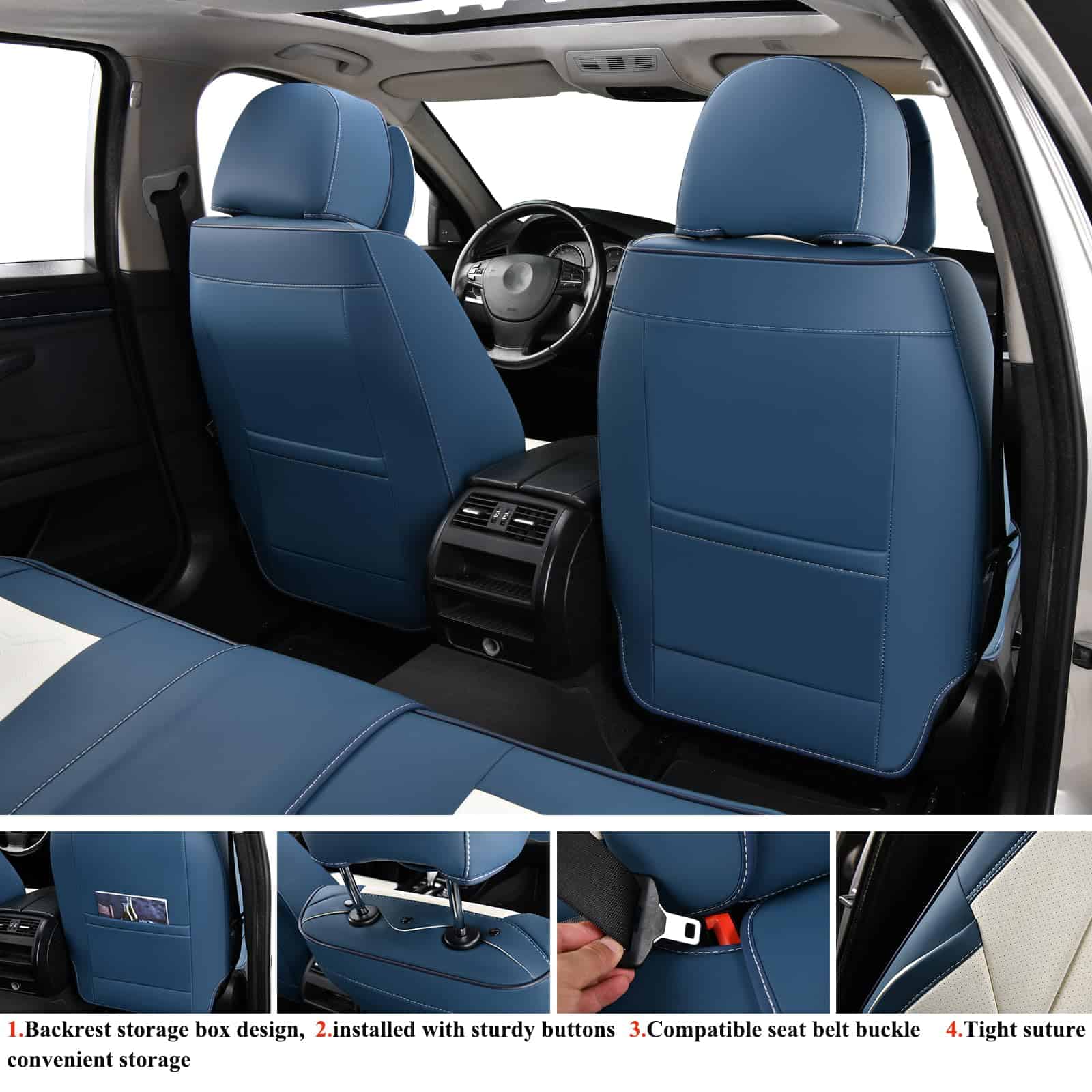 Cubiertas de Asiento para Coche Chifengzun Juego Completo, - Imagen 7