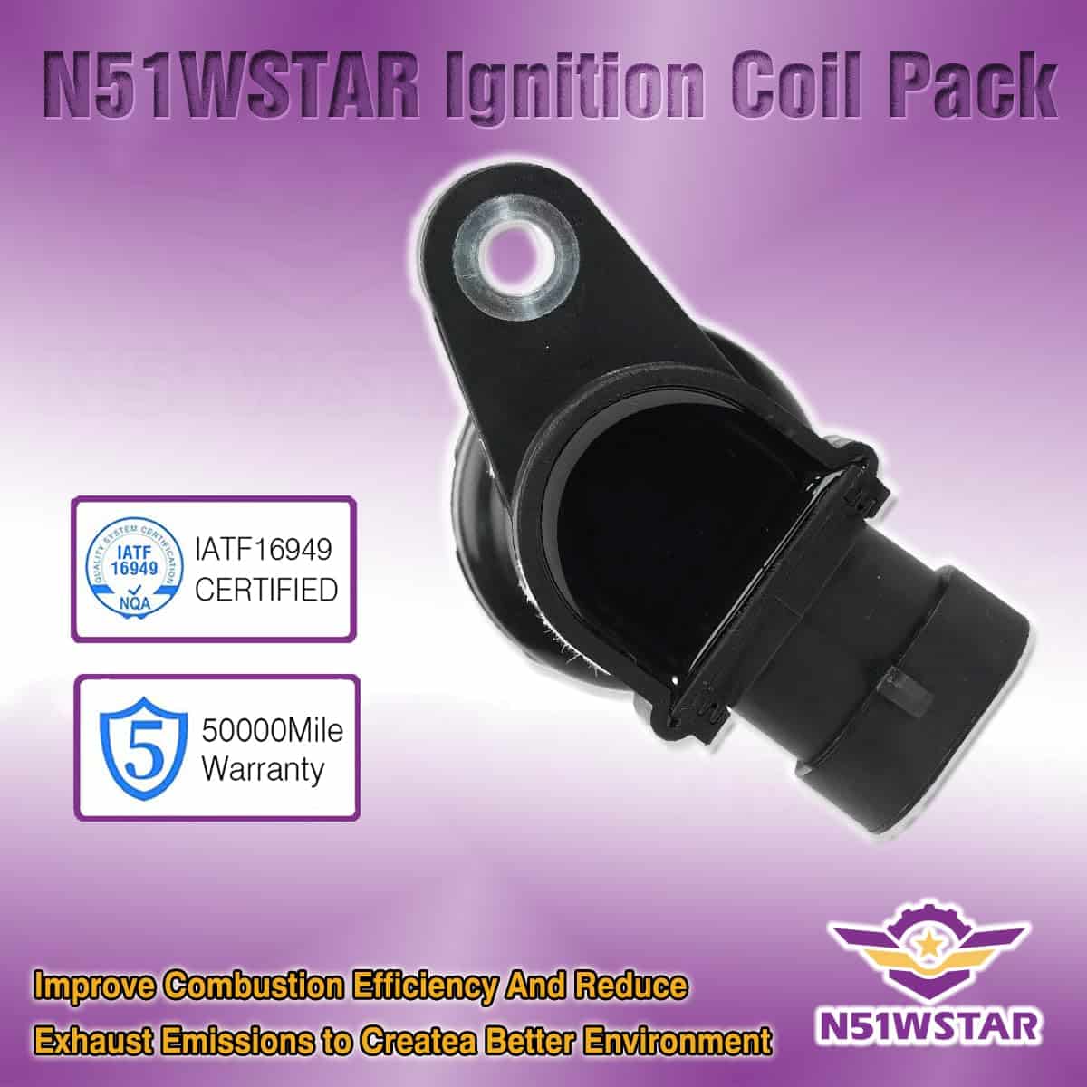 Conjunto de 6 bobinas de encendido de 3 pines N51WSTAR - Imagen 3