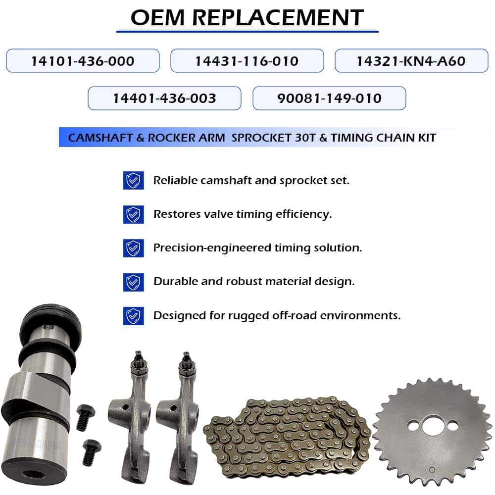 Kit de árbol de levas y piñón de balancín de 30T y cadena - Imagen 3