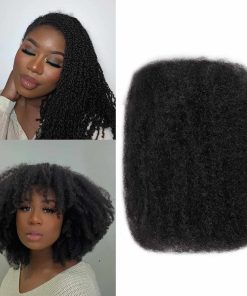 Cabello Humano Afro Kinkys Bulk Para Trenza Pelo Rizado
