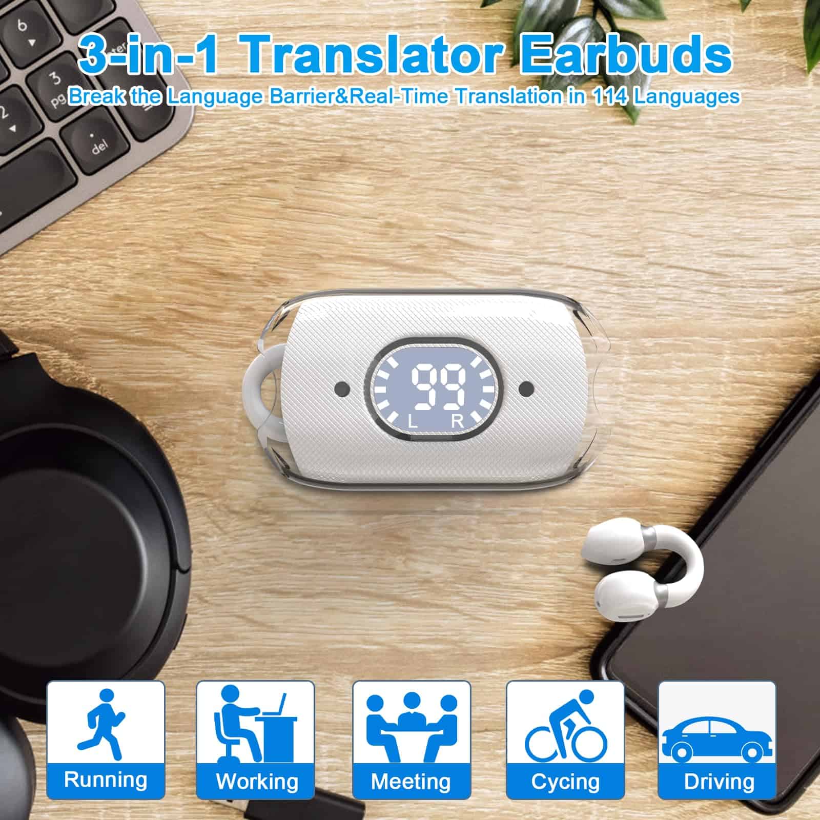 GTYORUS Translation Earbuds Real Time - Audífonos de - Imagen 4