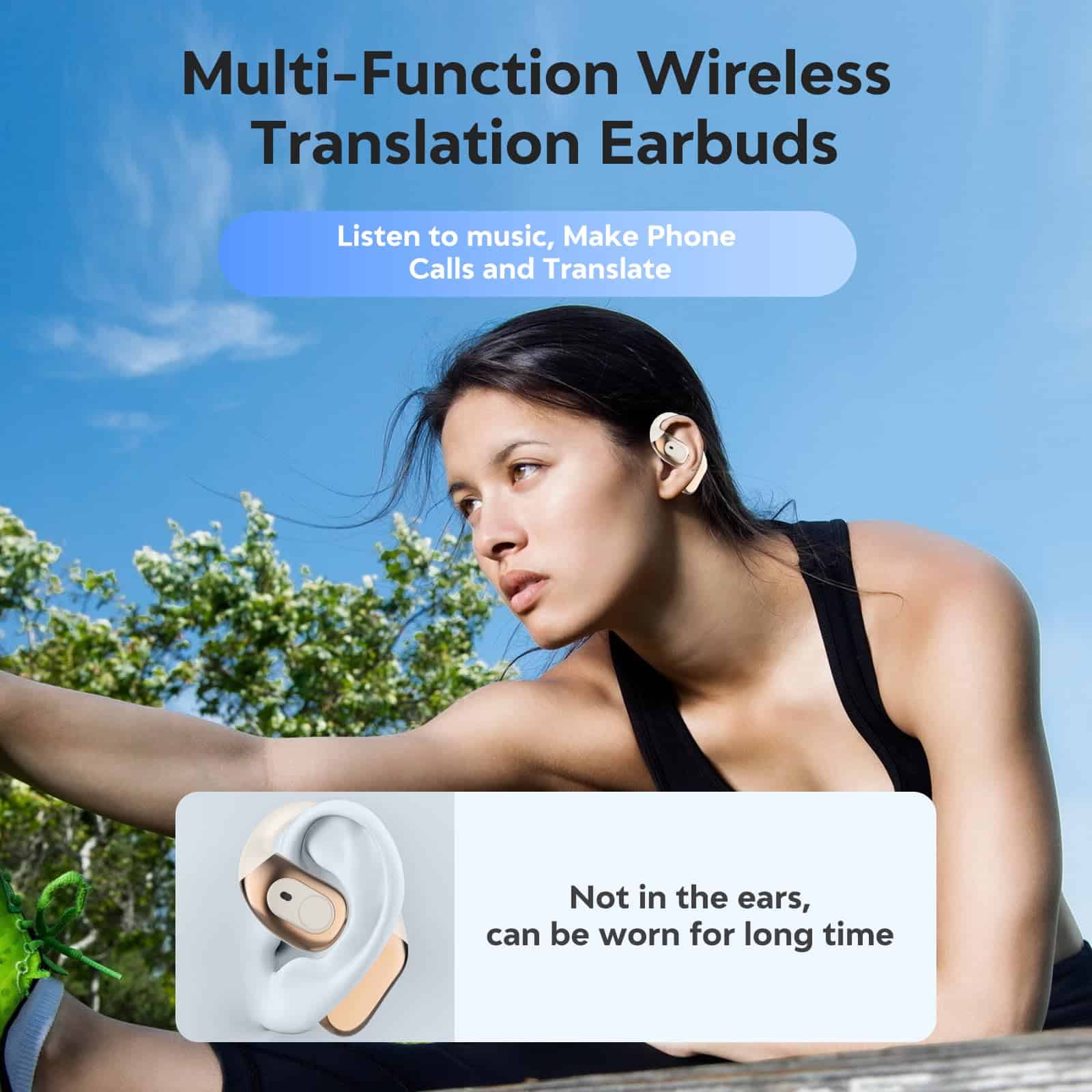 AI OWS Language Translator Earbuds, Traductor de Idiomas en - Imagen 7