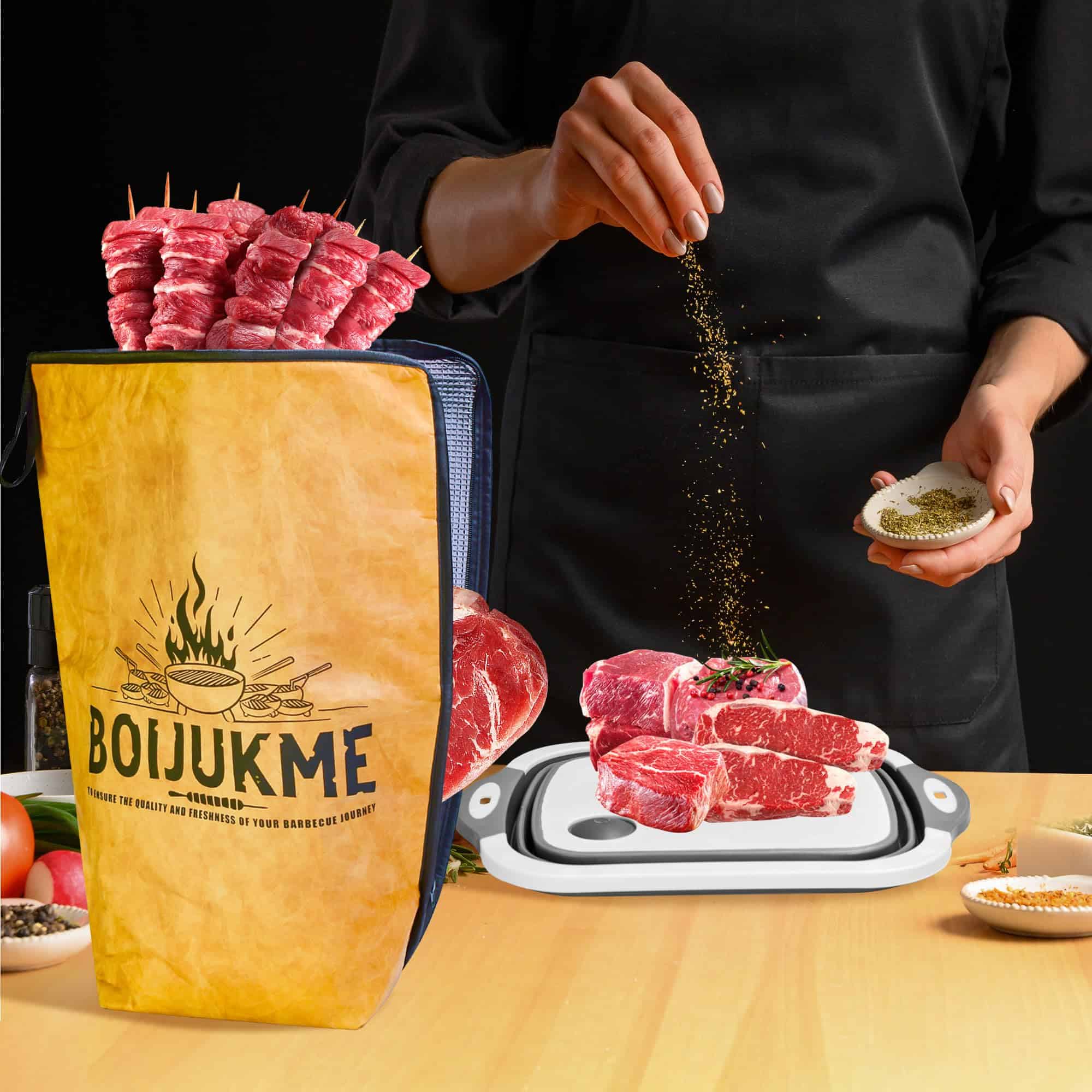 Manta de Barbacoa para Reposar Carne, Bolsa Aislante para - Imagen 4