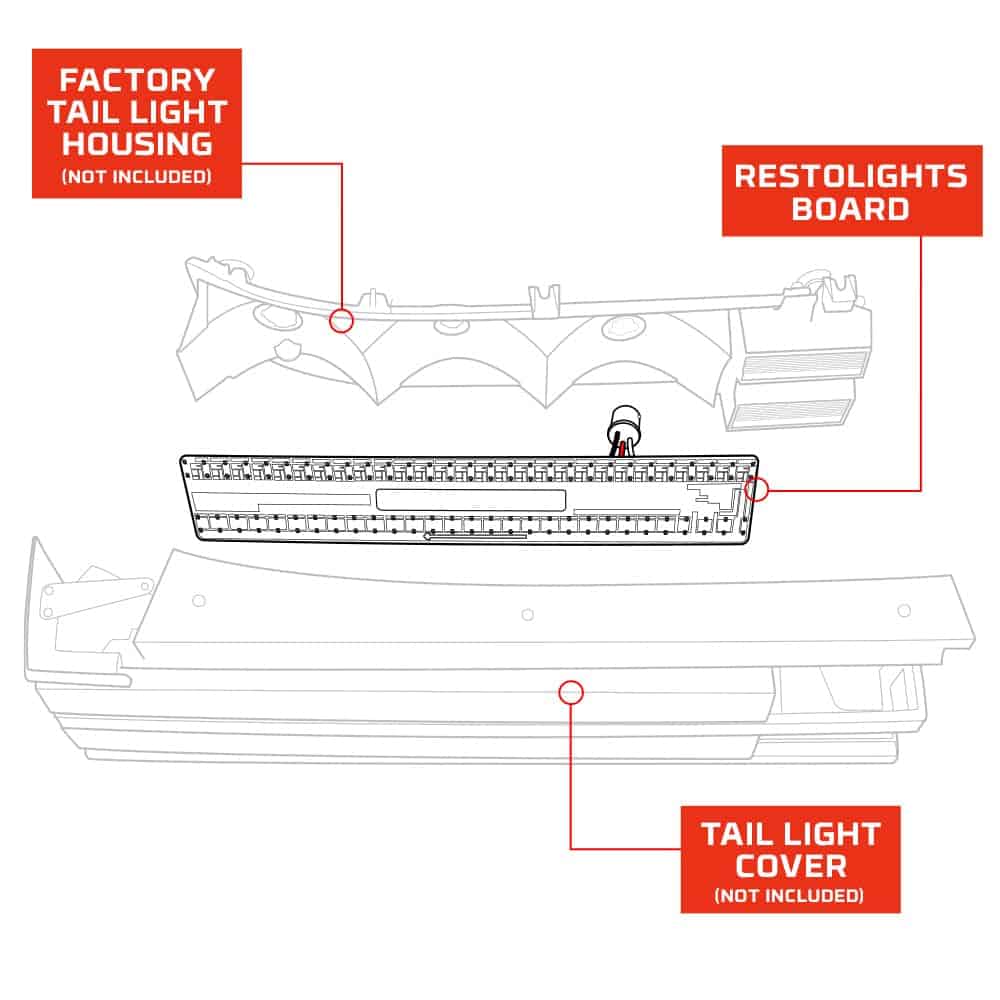 Kit de luces traseras LEDGlow RestoLights rojas LED para - Imagen 7